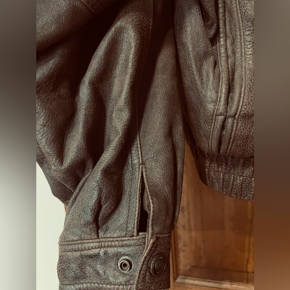 SOLD ‼️Mens WILSONS LEATHER Bomber Jacket Zip Out Thinsulate Lining Zipper Snaps - Picture 10 of 12